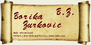 Borika Zurković vizit kartica